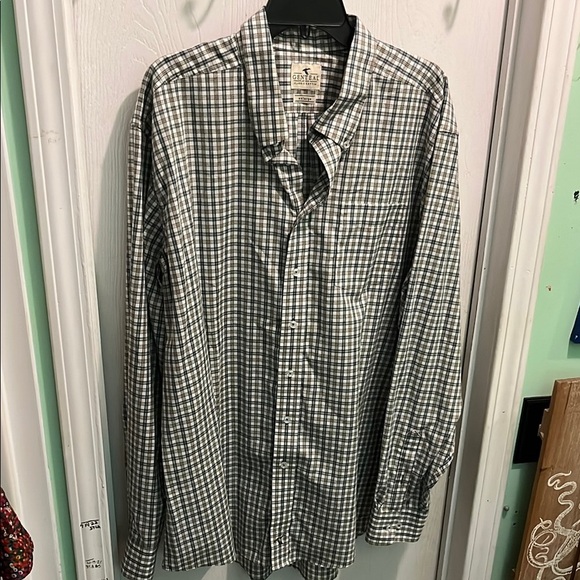 Genteal Est 2015 classic cotton XXL Green Casual Button Down Shirt - Picture 1 of 7